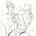 Lithograph - The Accordionist