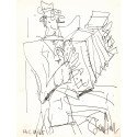 Lithograph - The Accordionist