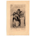 Gravure de 1879 par Antonio Piccinni - Une école à Rome