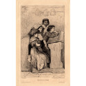 Gravure de 1879 par Antonio Piccinni - Une école à Rome